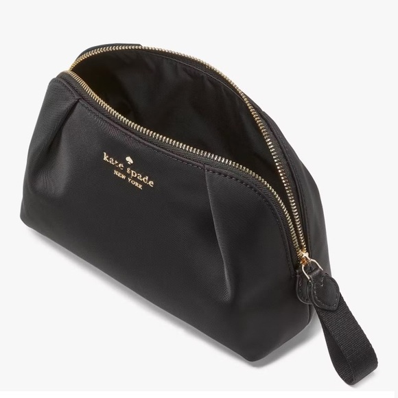 Kate Spade Cosmetic Bag Chelsea Black Nylon - Picture 3 of 5